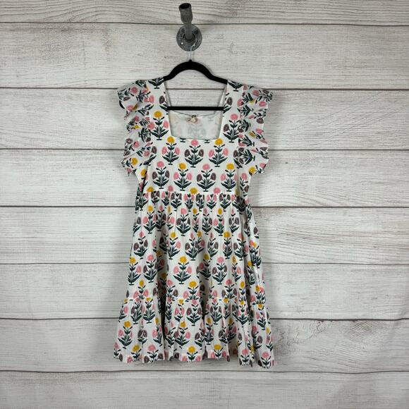 Pink Chicken Women's Elsie Bright Sunburst Dandelion Printed Dress Size XS - Picture 2 of 7